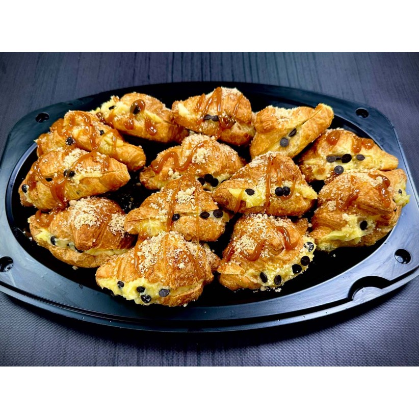 Πιατέλα 15 τμχ μικρά κρουασάν κρέμα μήλου χειροποίητα