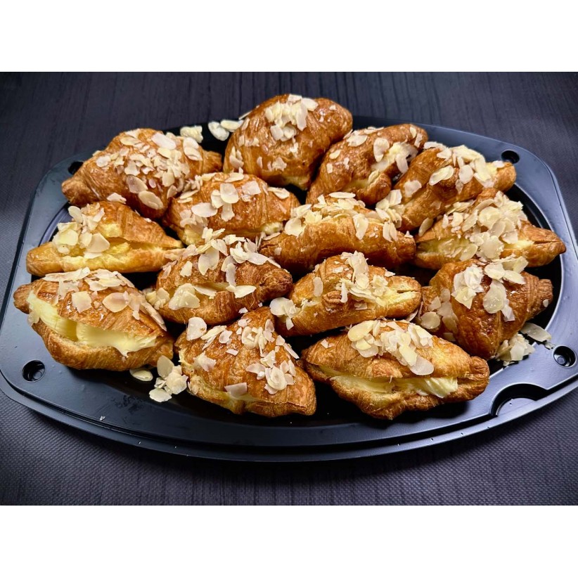 Πιατέλα 15 τμχ μικρά κρουασάν creme patisserie χειροποίητα