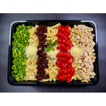 Σαλάτα catering ζυμαρικών κοτόπουλο - λιαστή ντομάτα 10 ατόμων
