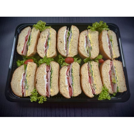 Πιατέλα 10 τμχ μισά bagel brioche γαλοπούλα - philadelphia