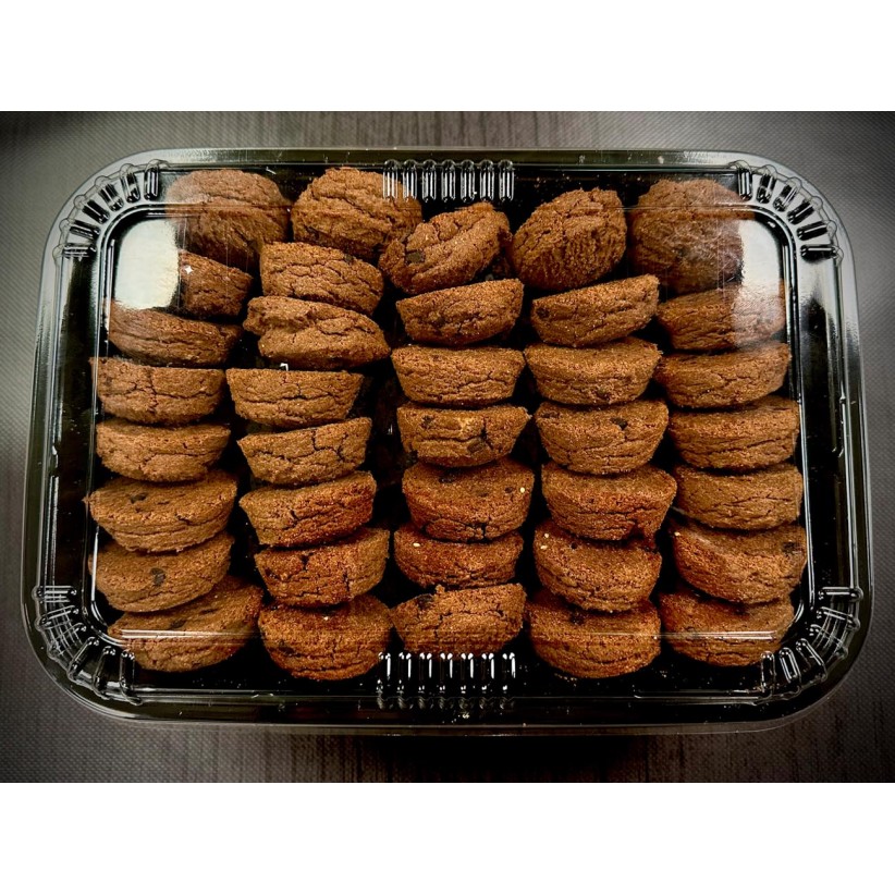 Πιατέλα 35 τμχ μικρά μπισκότα κακάο - choco chips Πιατέλα 35 τμχ μικρά μπισκότα κακάο - choco chips
