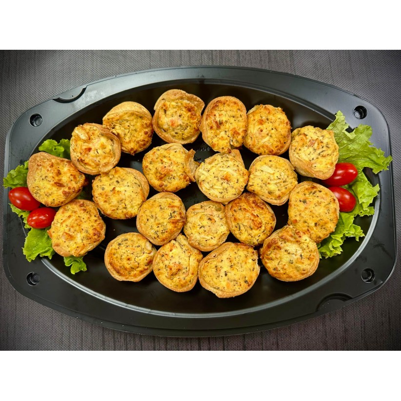 Πιατέλα 20 τμχ χειροποίητα ταρτάκια Greek lovers με φέτα, ντομάτα, βασιλικό Πιατέλα 20 τμχ χειροποίητα ταρτάκια Greek lovers με φέτα, ντομάτα, βασιλικό