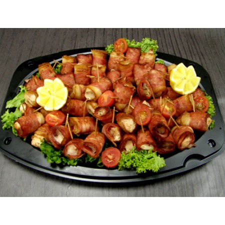 Πιατέλα 30 τμχ μπουκίτσες κοτόπουλο με μπέικον