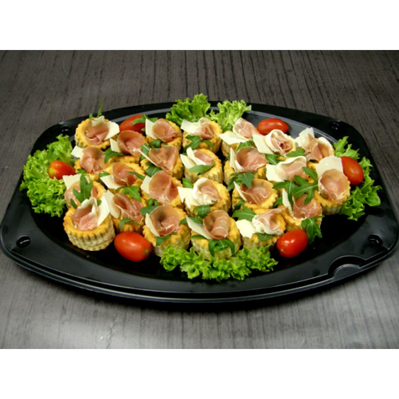 Πιατέλα 20 τμχ καναπεδάκια vol-au-ved prosciutto