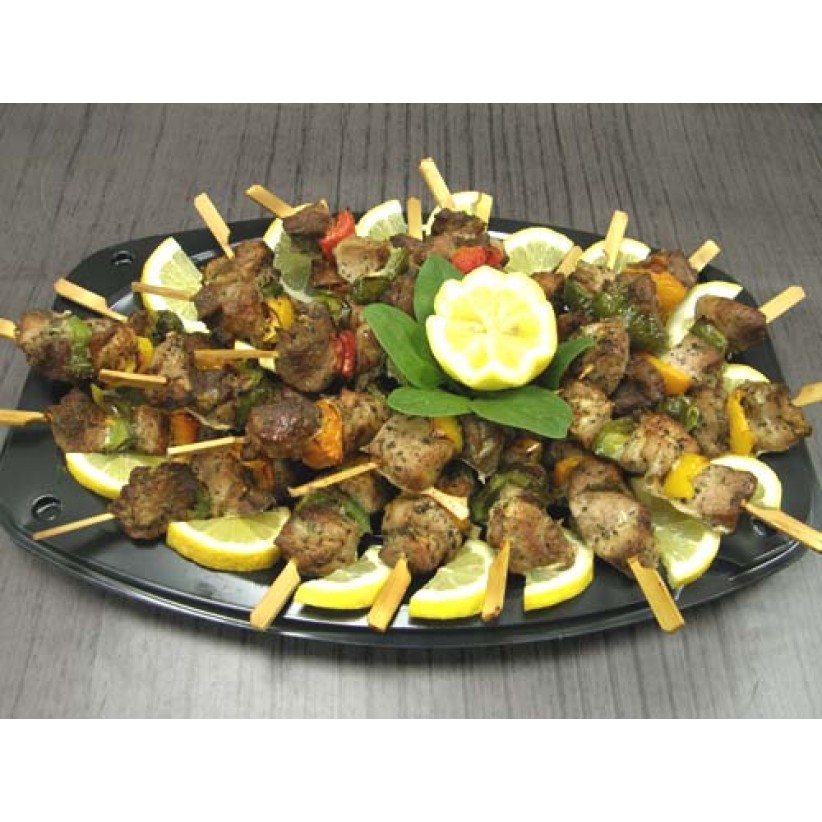 Πιατέλα 20 τμχ σουβλάκια χοιρινό Πιατέλα 20 τμχ σουβλάκια χοιρινό